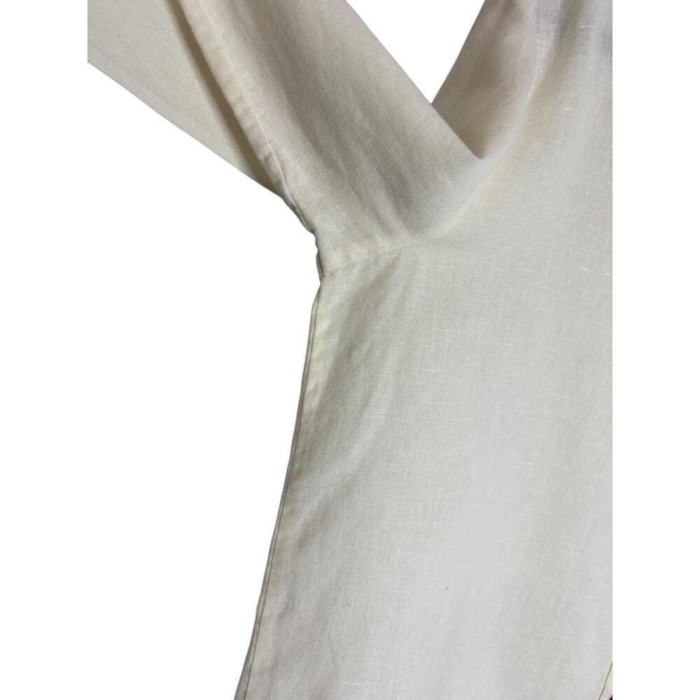 Sézane x Lucia Vergara Maxima Shirt Ecru with Embroidery-sz 38 (US 6) - Picture 13 of 14